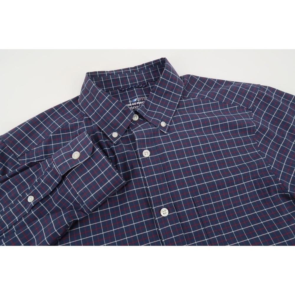 Vineyard Vines On‎ The Go Performance Shirt Mens Small Navy Checks Long Sleeve
